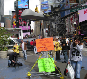 UN anti-drones protest, NYC September 2013