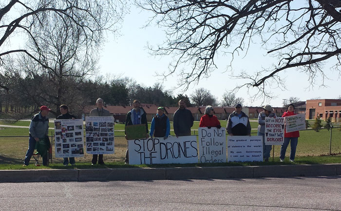 Drone Protesters near Volk Field Wisconsin Air National Guard Base