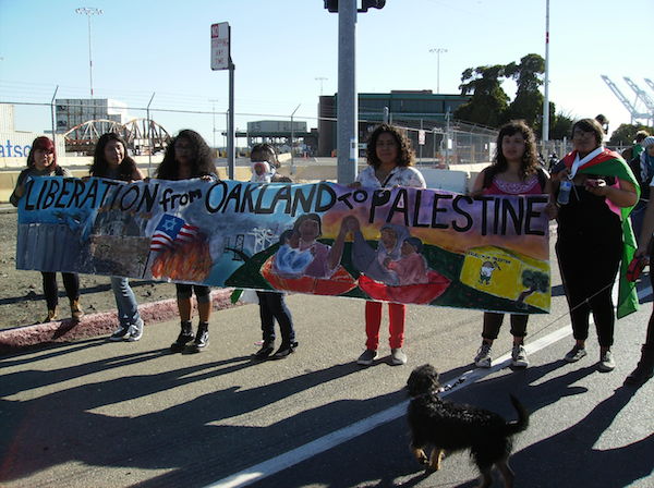 Oakland Dock Action for Palestine Liberation Banner