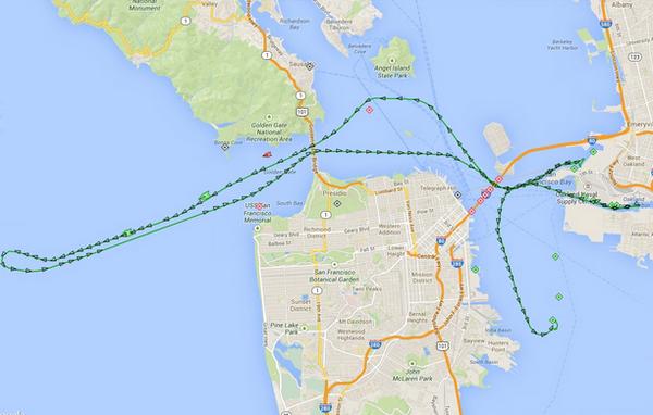 Oakland Israeli ship route