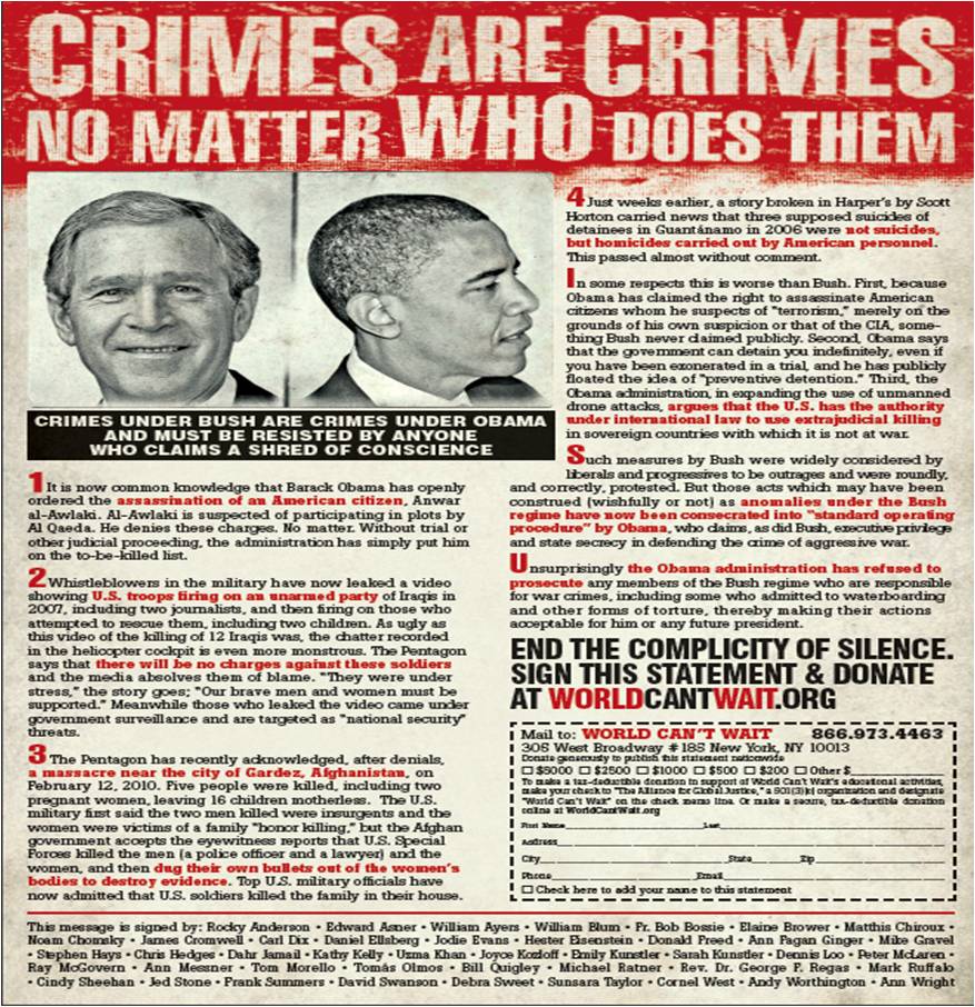 Crimes are Crimes ad
