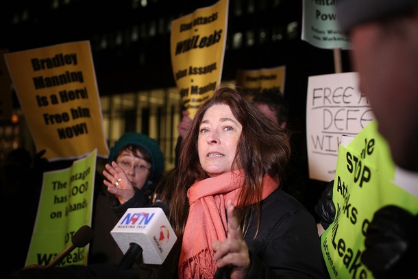 Debra Sweet, NYC protest December 9, 2010
