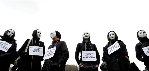 Masked Protests of War