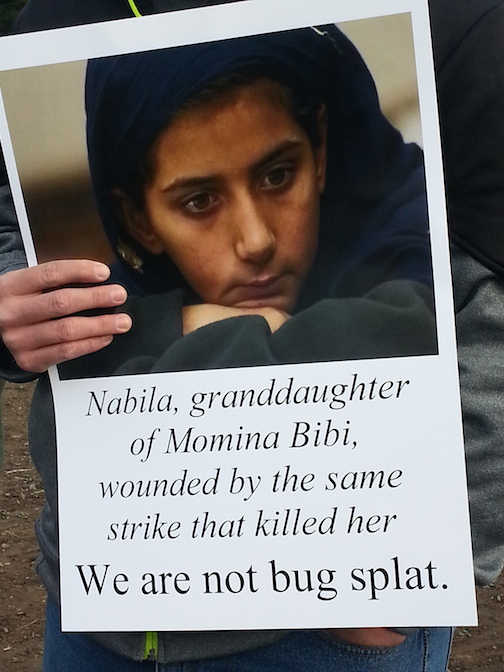 Drone protest Nabila poster