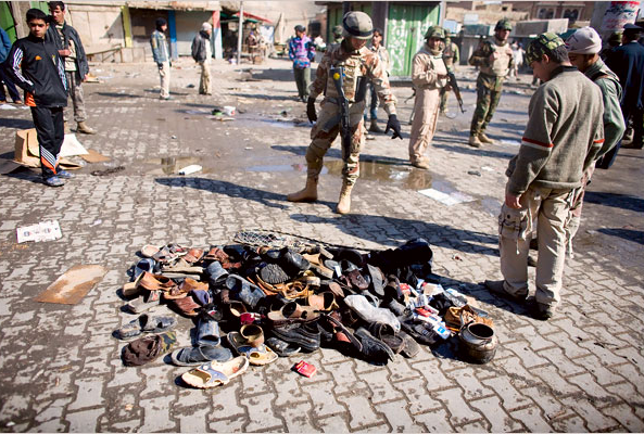 dead Afghan civilians shoes