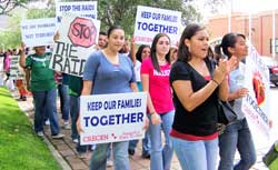 protesting ice raids in houston