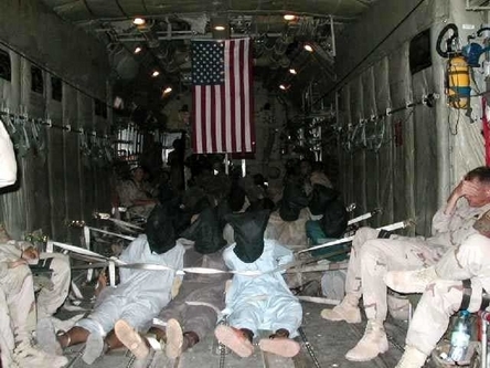 Rendered Prisoners on Plane