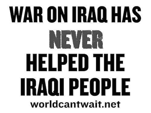 War never helped the Iraqi People