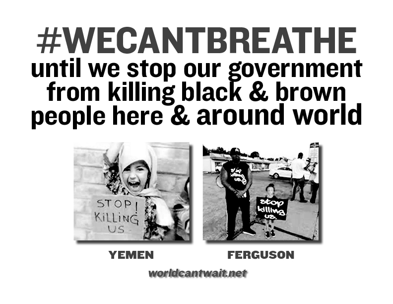 We can't breathe poster for window display